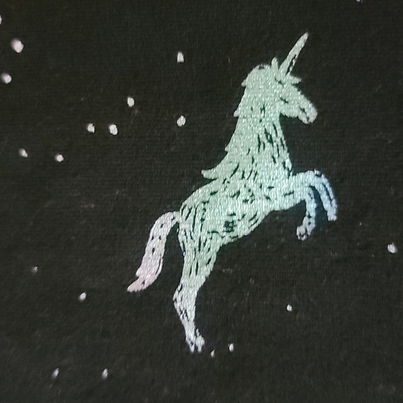 Wonder Nation Girl's Size 7-8 Leggings With Colorful Galaxy & Unicorns - Picture 2 of 6